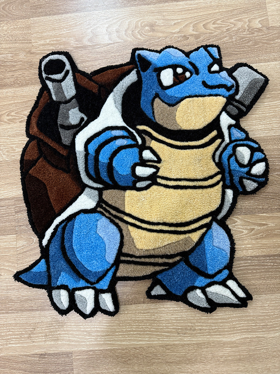 Blastoise Tufting Halı - Pokemon Halı (70x70 cm) Outlet Fırsatı