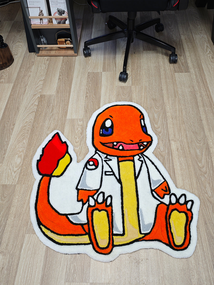 Doktor Charmander Halı Charmander Kilim Pokemon Tufting Halısı
