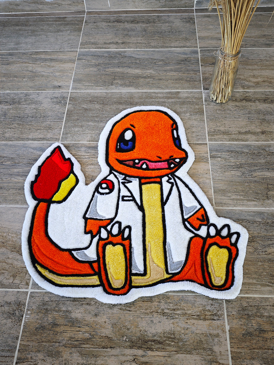 Doktor Charmander Halı Charmander Kilim Pokemon Tufting Halısı