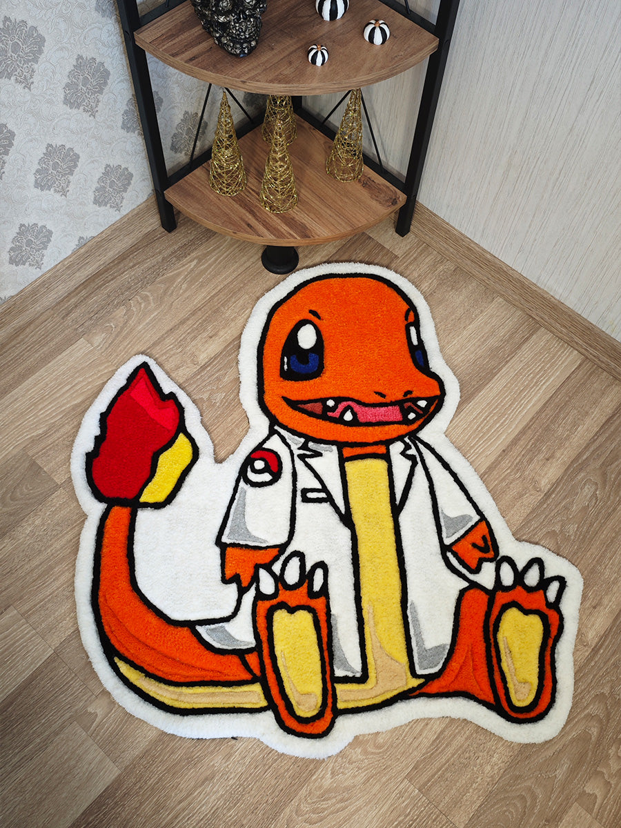 Doktor Charmander Halı Charmander Kilim Pokemon Tufting Halısı