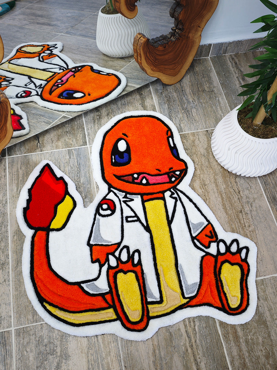 Doktor Charmander Halı Charmander Kilim Pokemon Tufting Halısı
