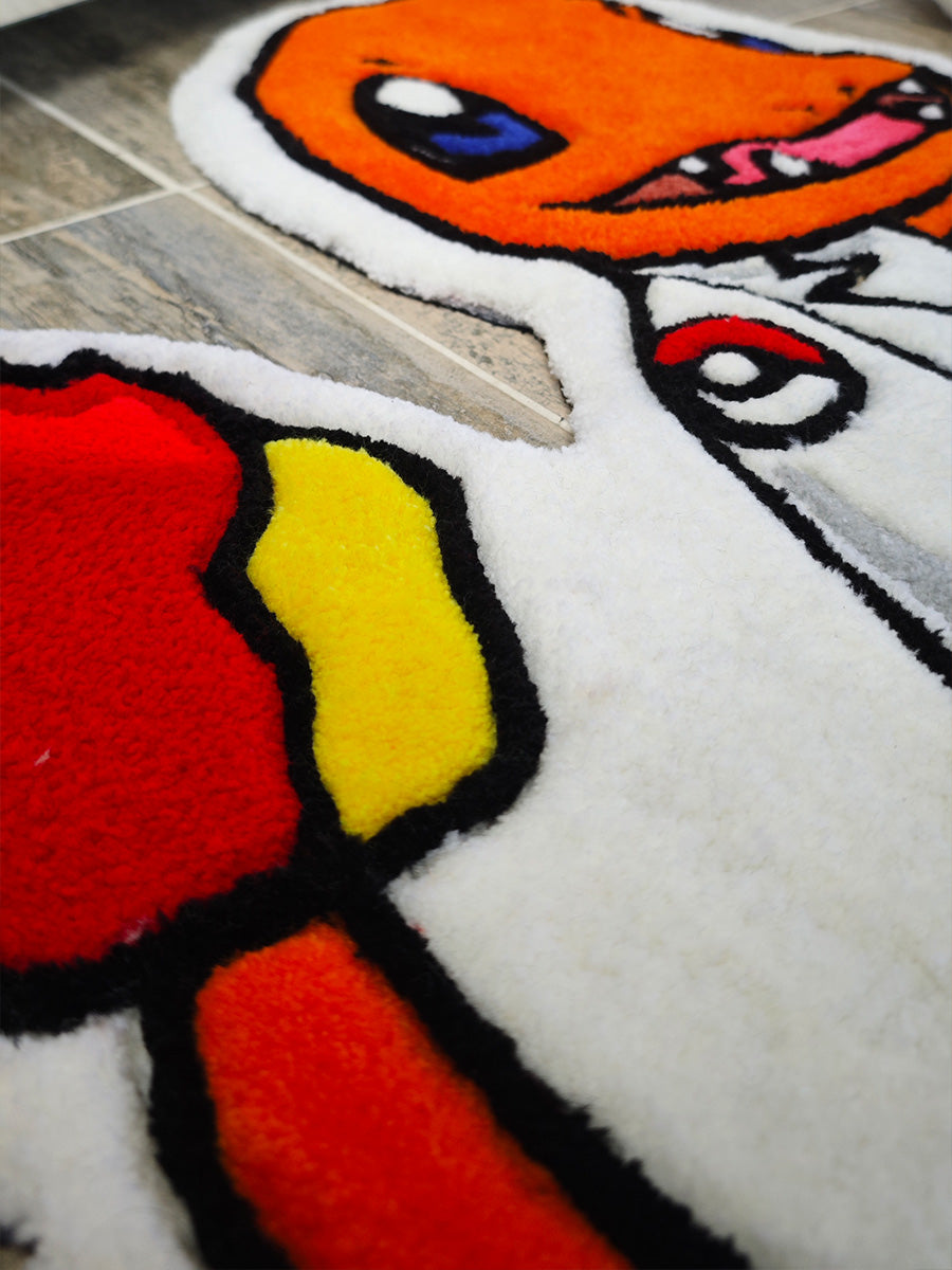 Doktor Charmander Halı Charmander Kilim Pokemon Tufting Halısı
