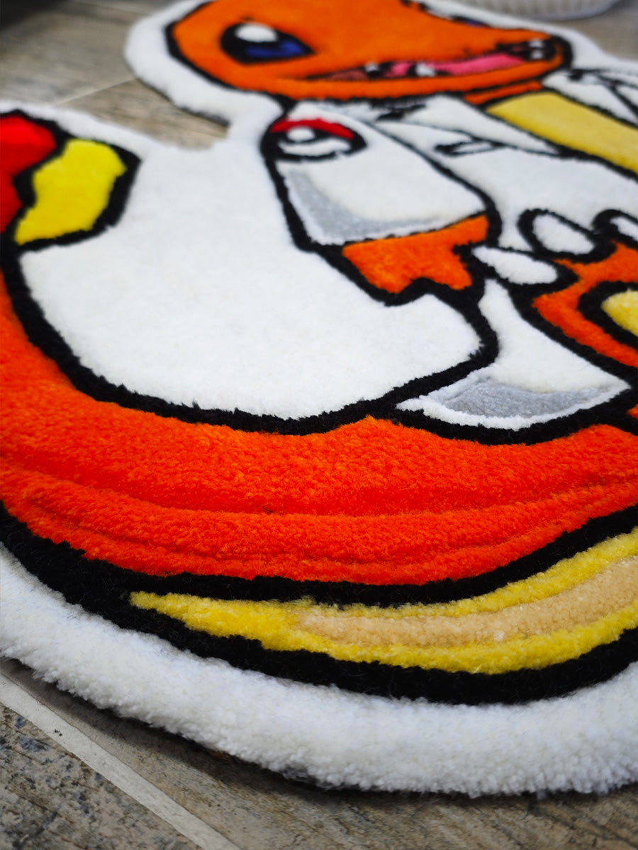 Doktor Charmander Halı Charmander Kilim Pokemon Tufting Halısı