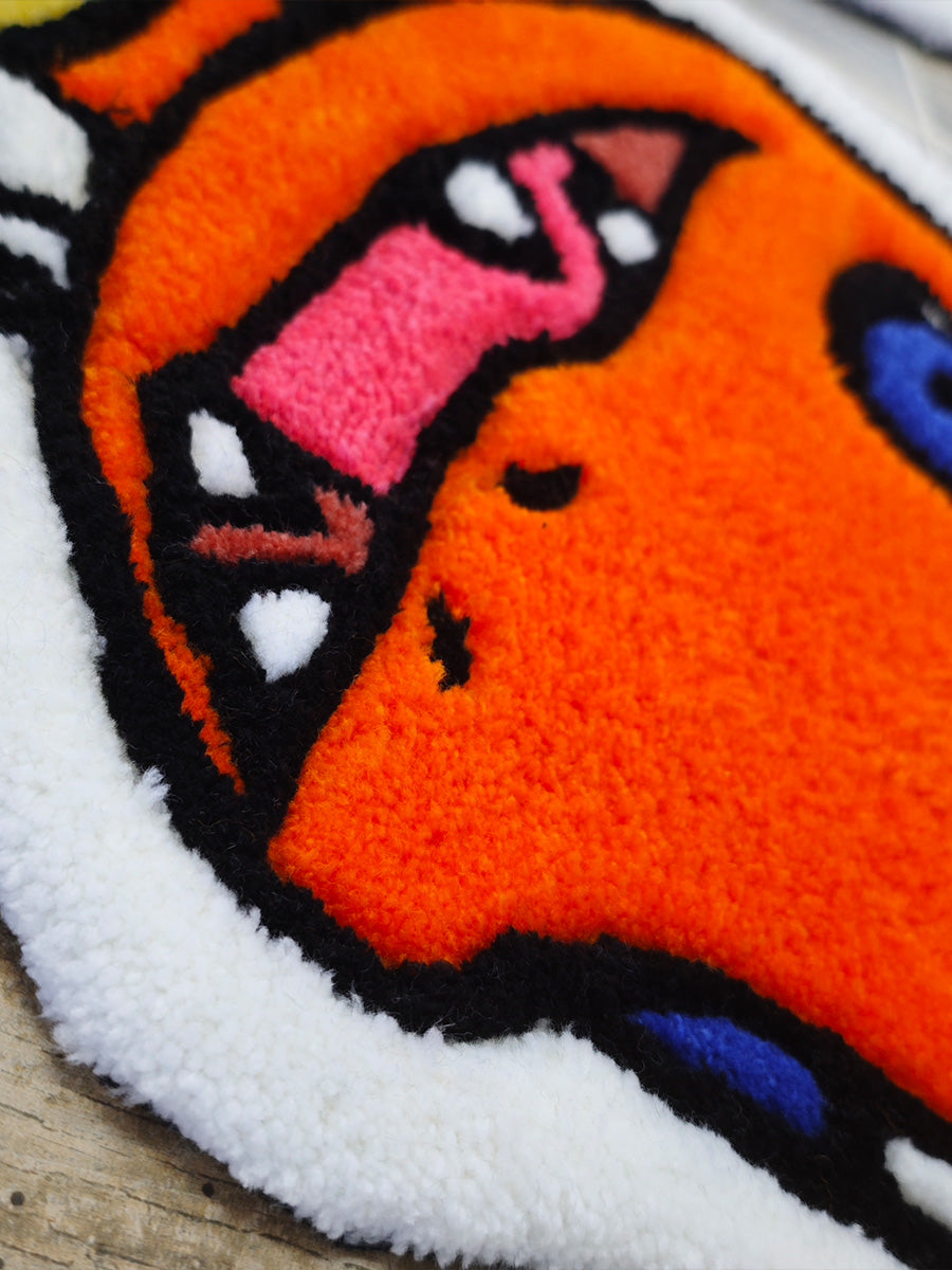 Doktor Charmander Halı Charmander Kilim Pokemon Tufting Halısı
