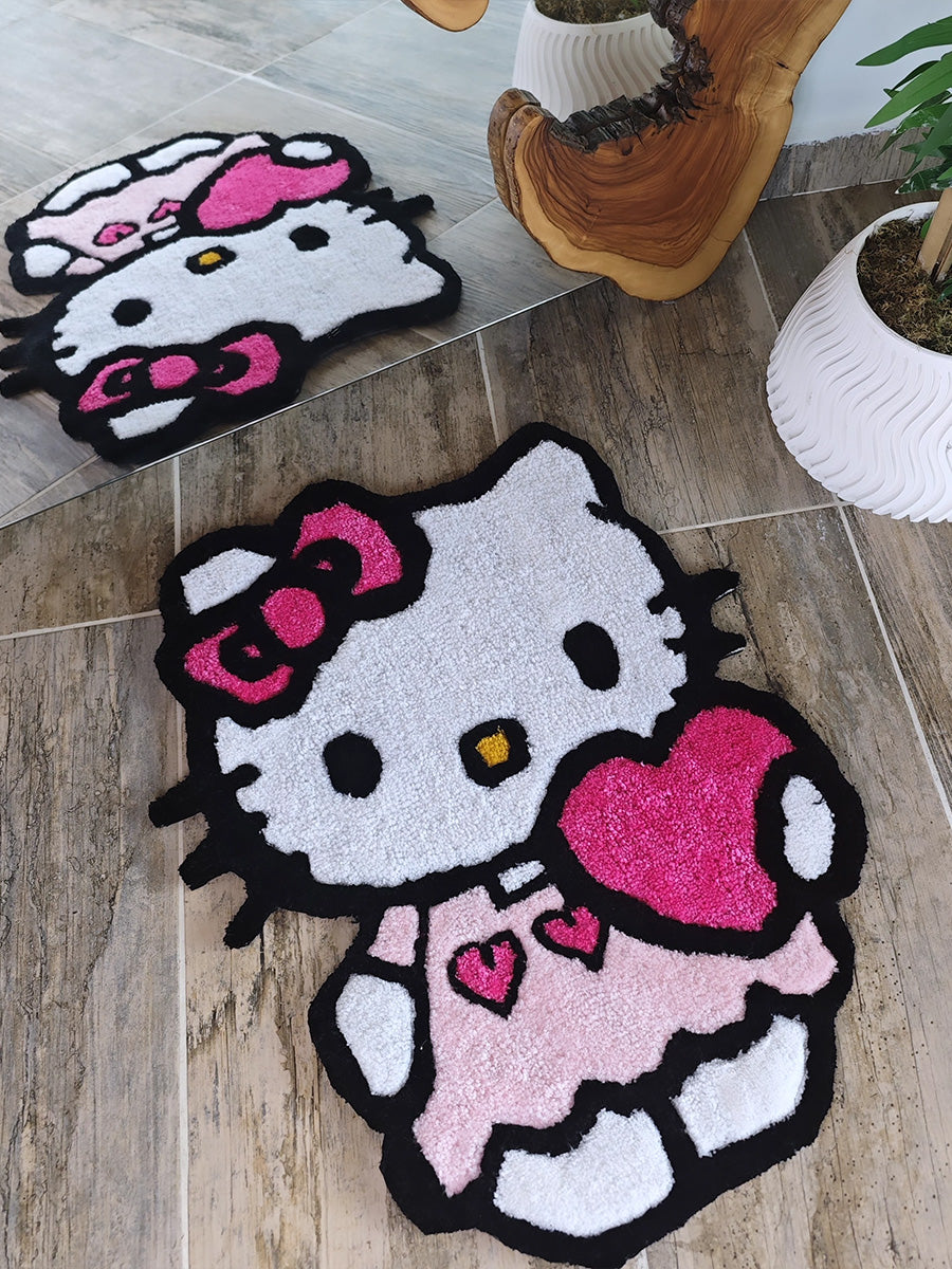 Hello Kitty Halısı Kilim Çocuk Odası Halısı Tufting Halısı