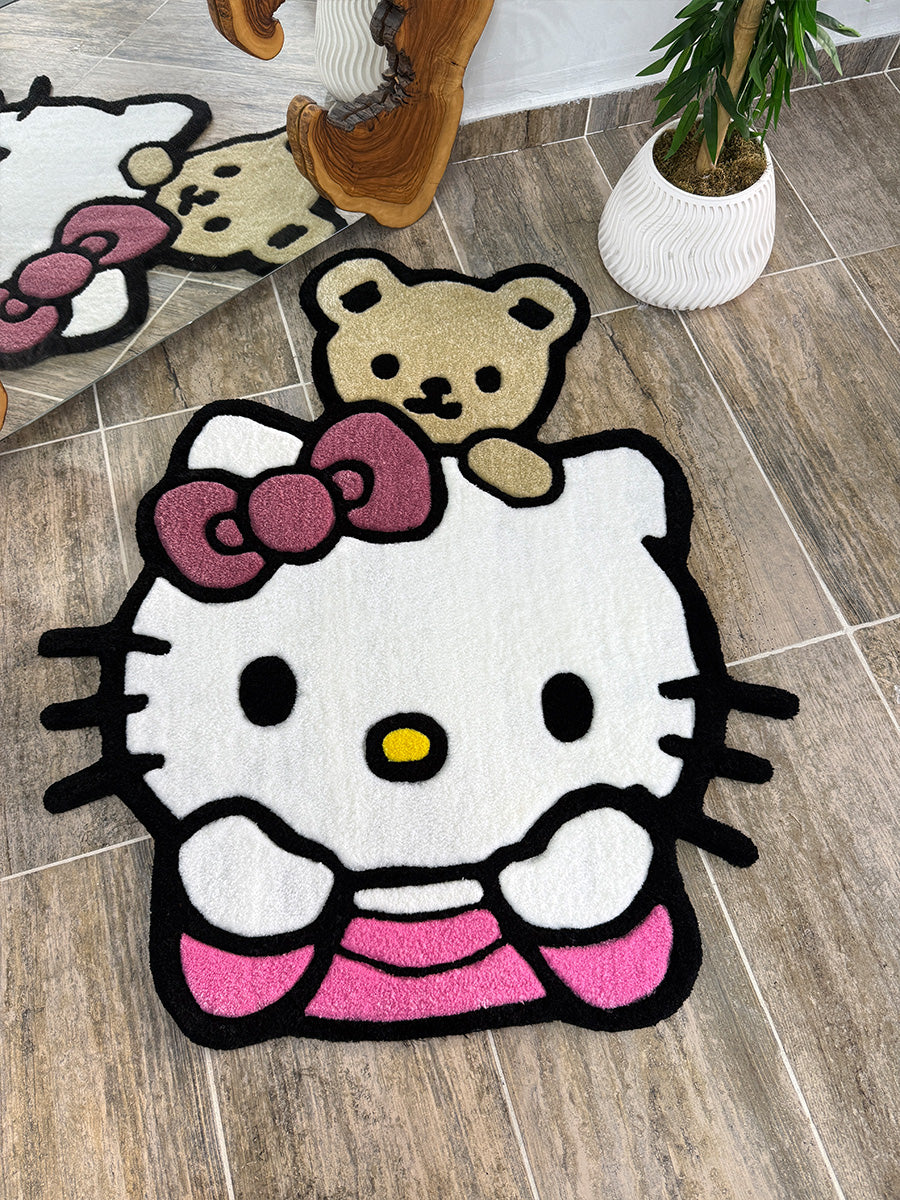 Hello Kitty Halı Ayıcıklı Kilim Çocuk Halısı Tufting Halısı