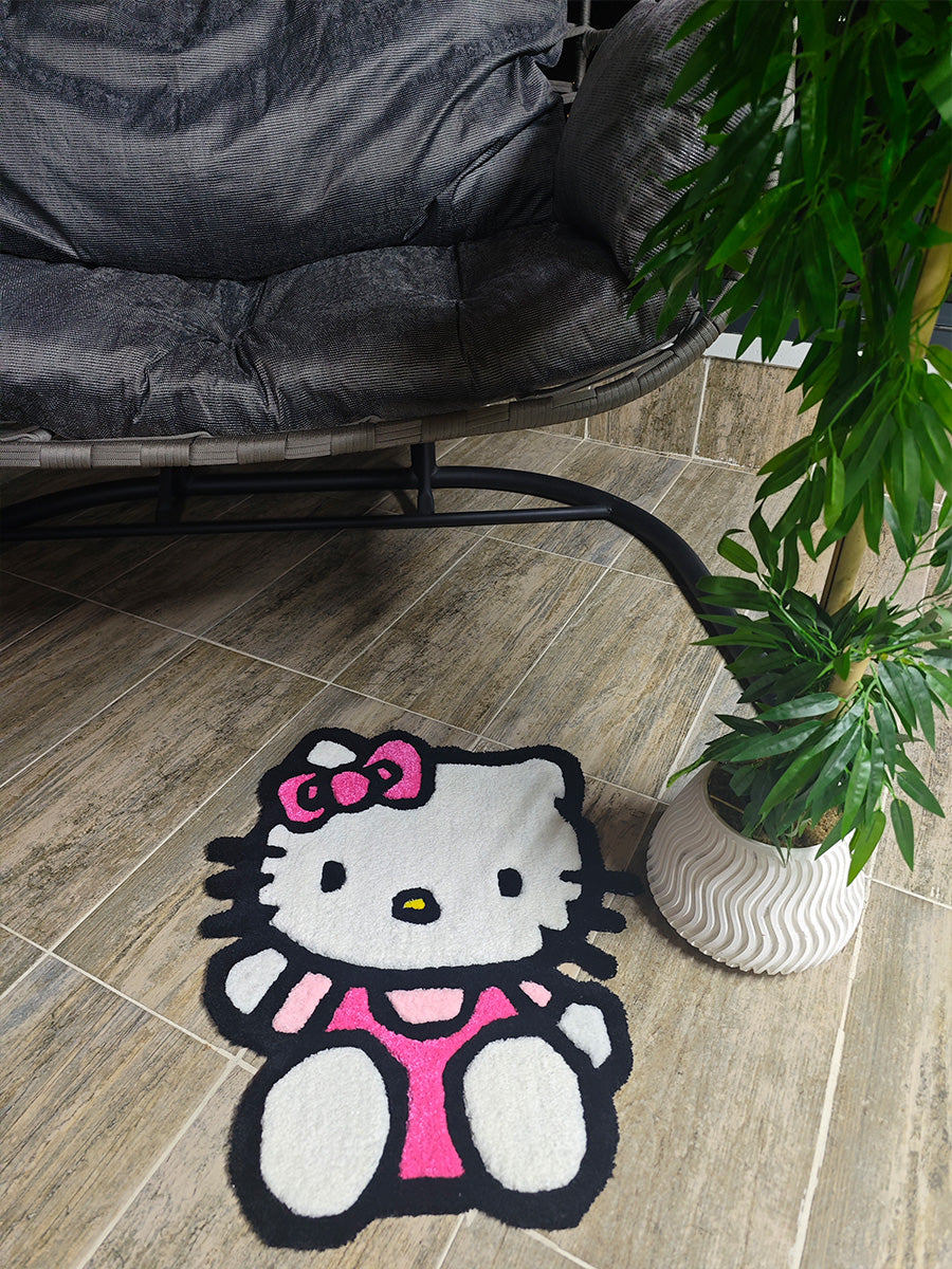 Hello Kitty Tufting Halısı Kilim Hello Kitty Çocuk Odası Halı
