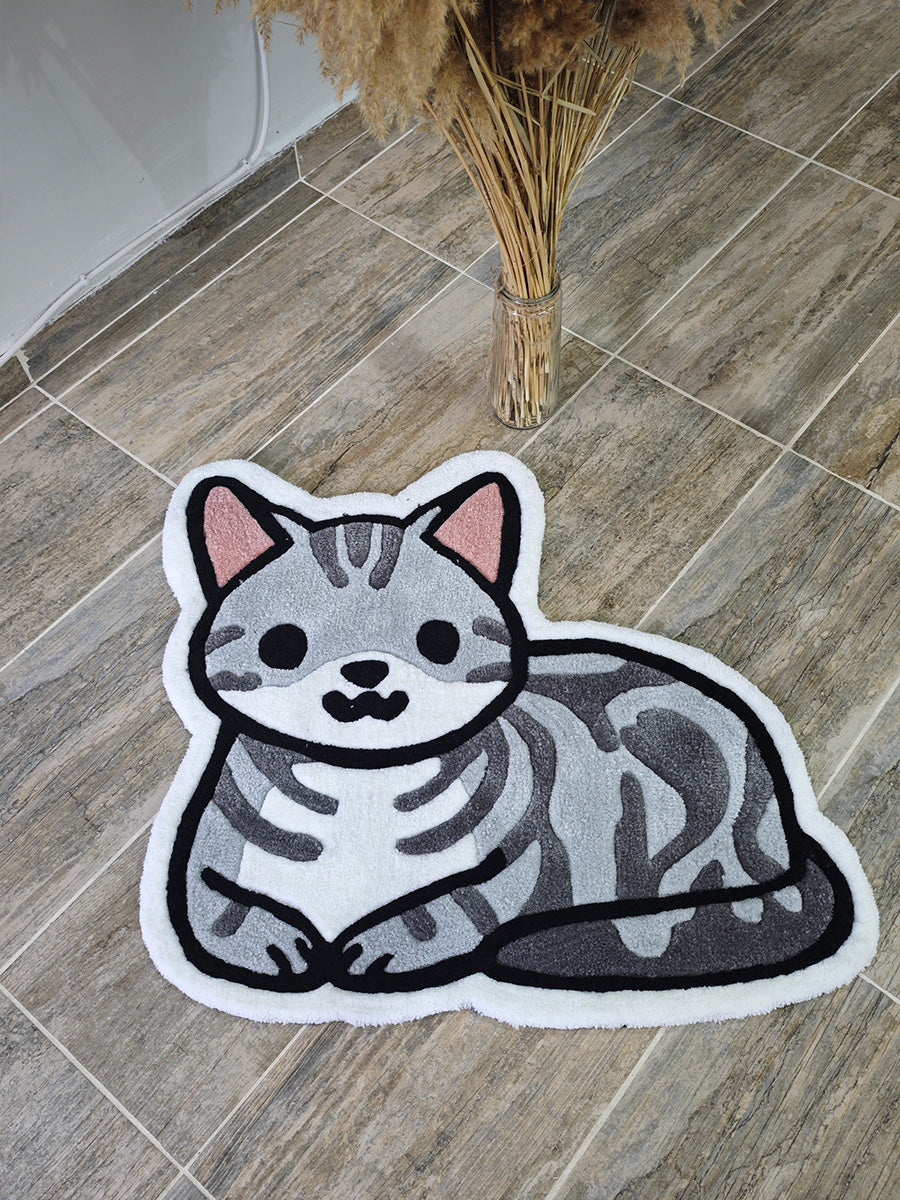 Kedi Halı Kilim Çocuk Halısı Kedi Halısı Tufting Halısı