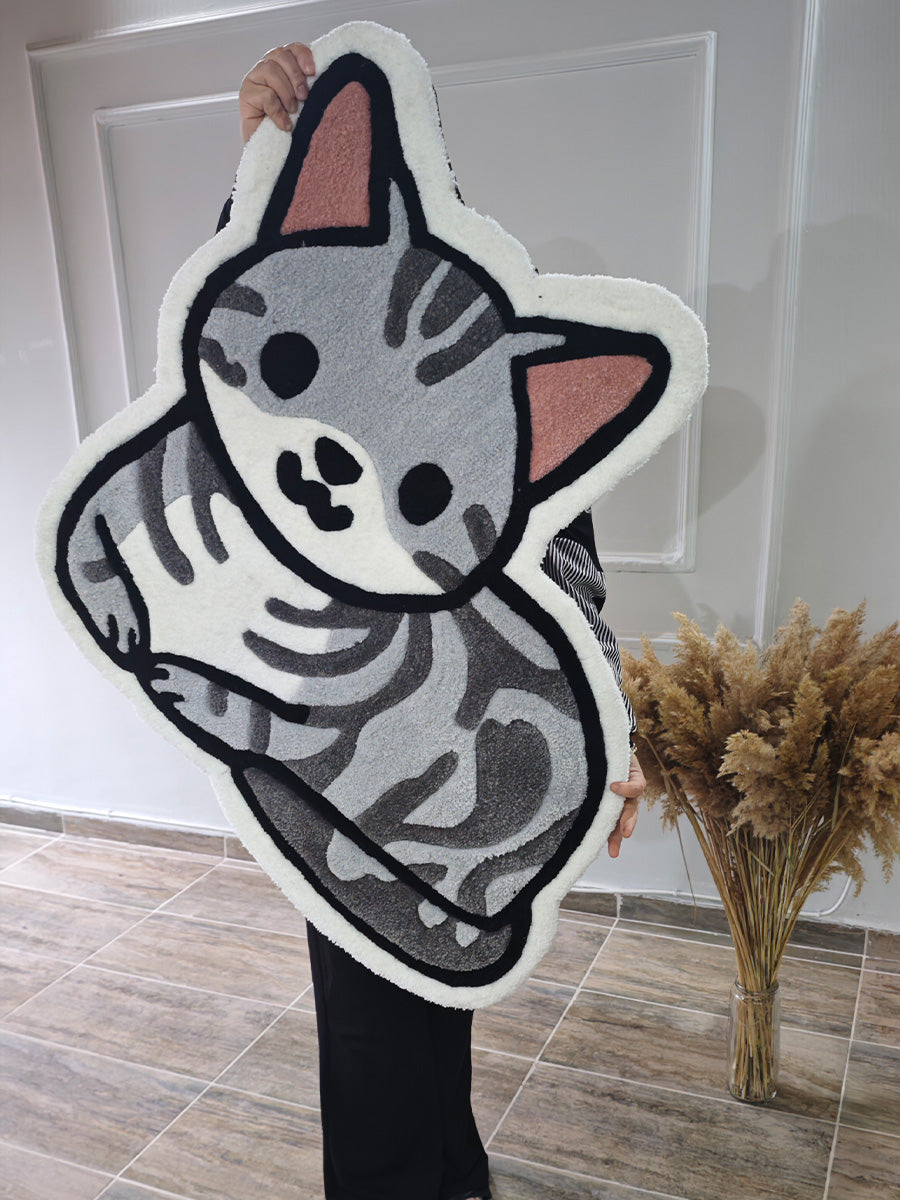 Kedi Halı Kilim Çocuk Halısı Kedi Halısı Tufting Halısı