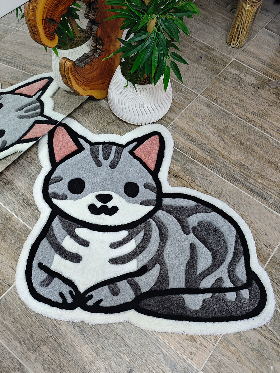 Kedi Halı Kilim Çocuk Halısı Kedi Halısı Tufting Halısı