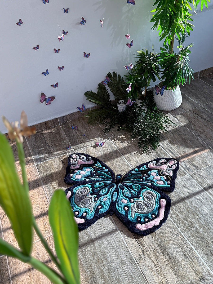 Kelebek Halı Kelebek Desenli Halı Tufting Halısı
