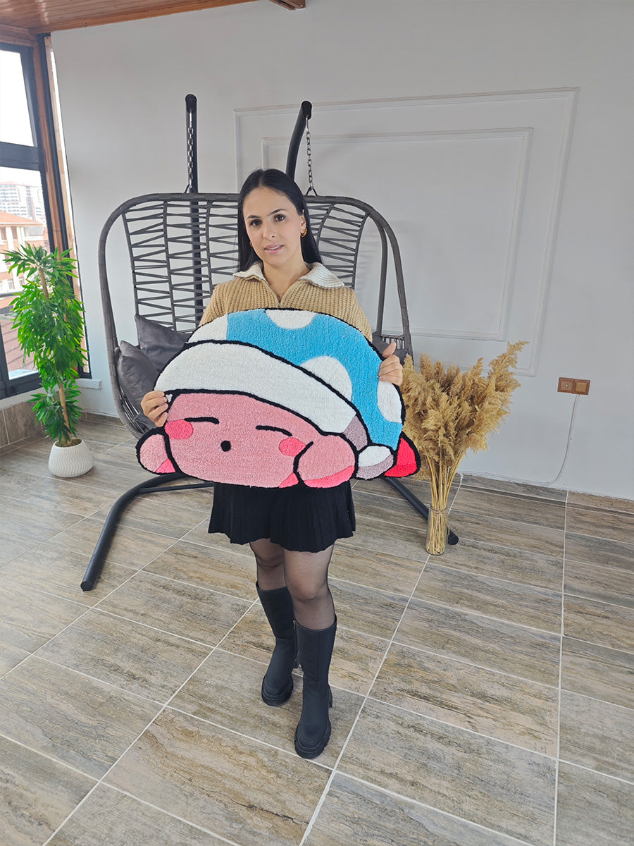 Kirby Halı - Nintendo Kilim Çocuk Halısı Tufting Halısı