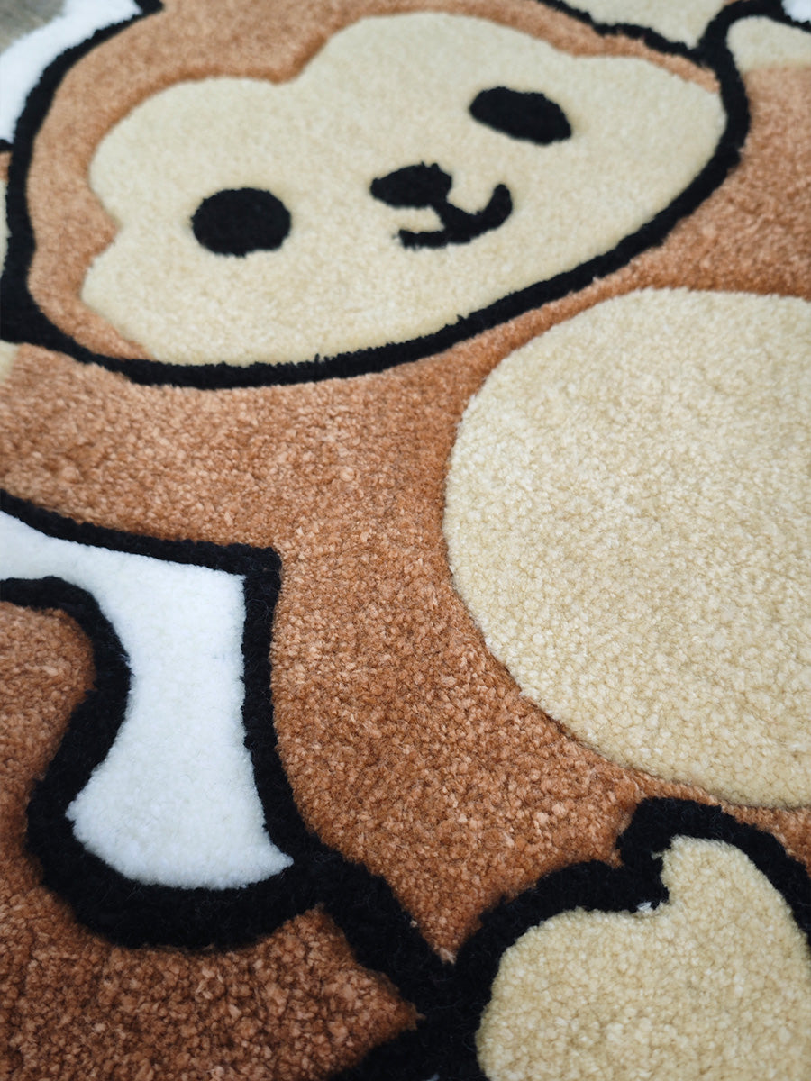 Maymun Halısı Sevimli Kilim Çocuk Odası Tufting Halı