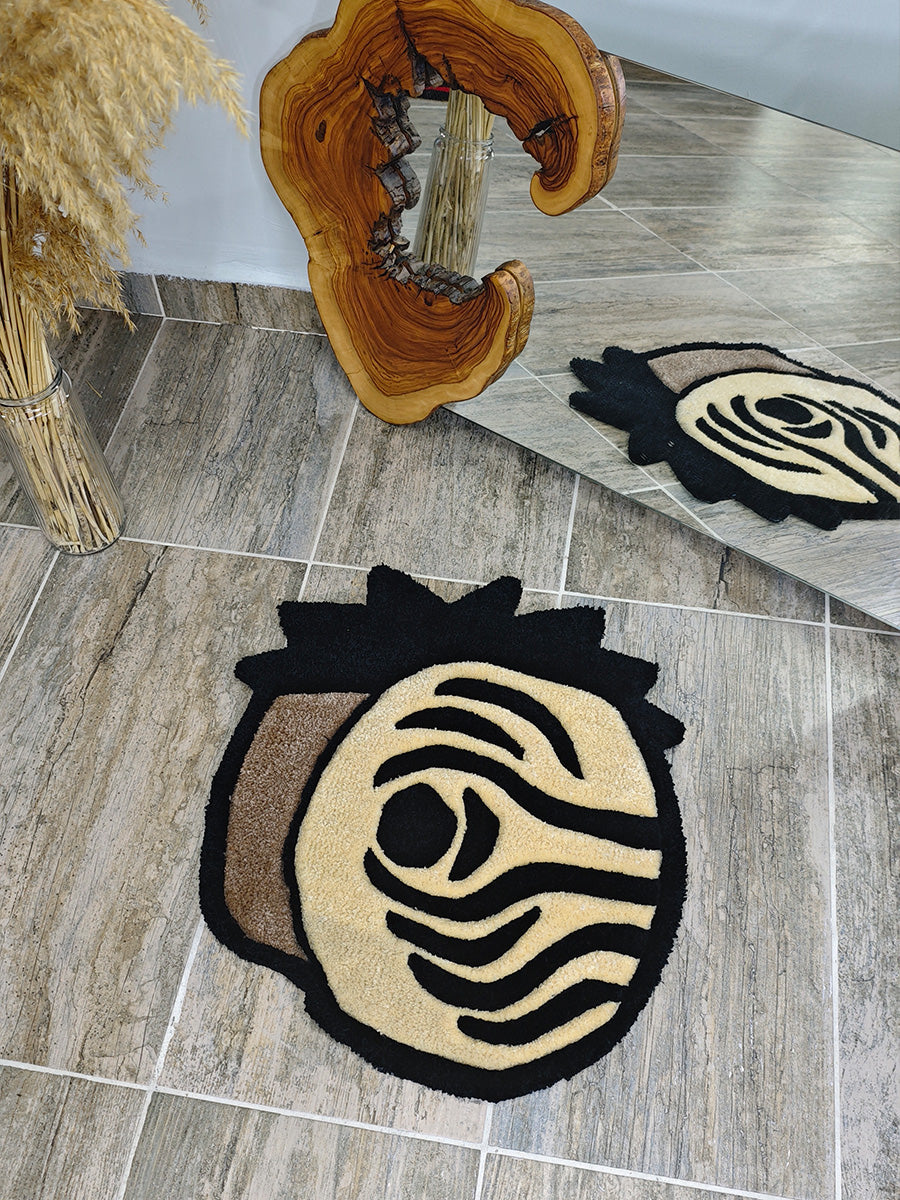 Obito Maskesi Halı - Obito Uchiha Naruto Tufting Halısı
