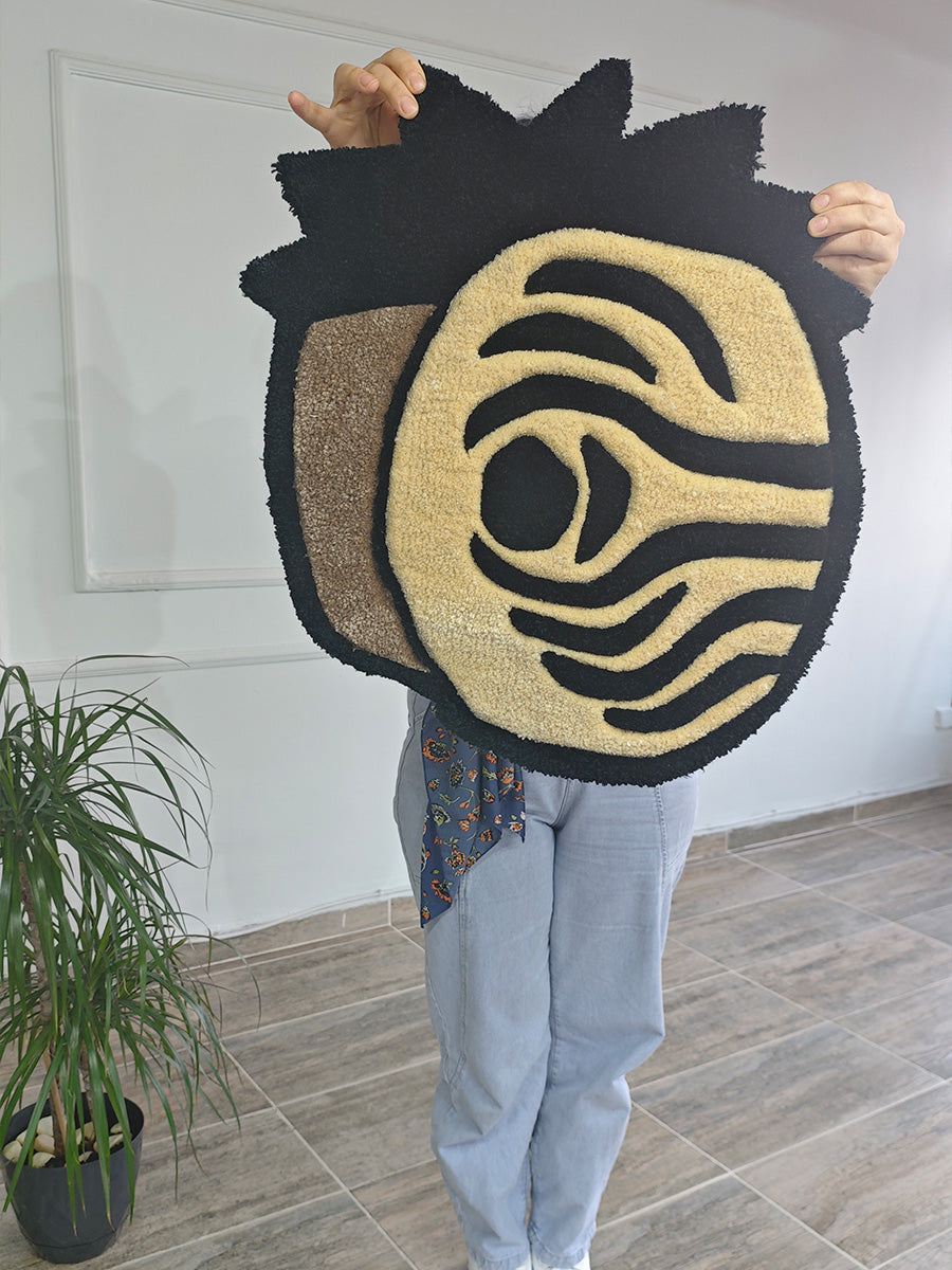 Obito Maskesi Halı - Obito Uchiha Naruto Tufting Halısı