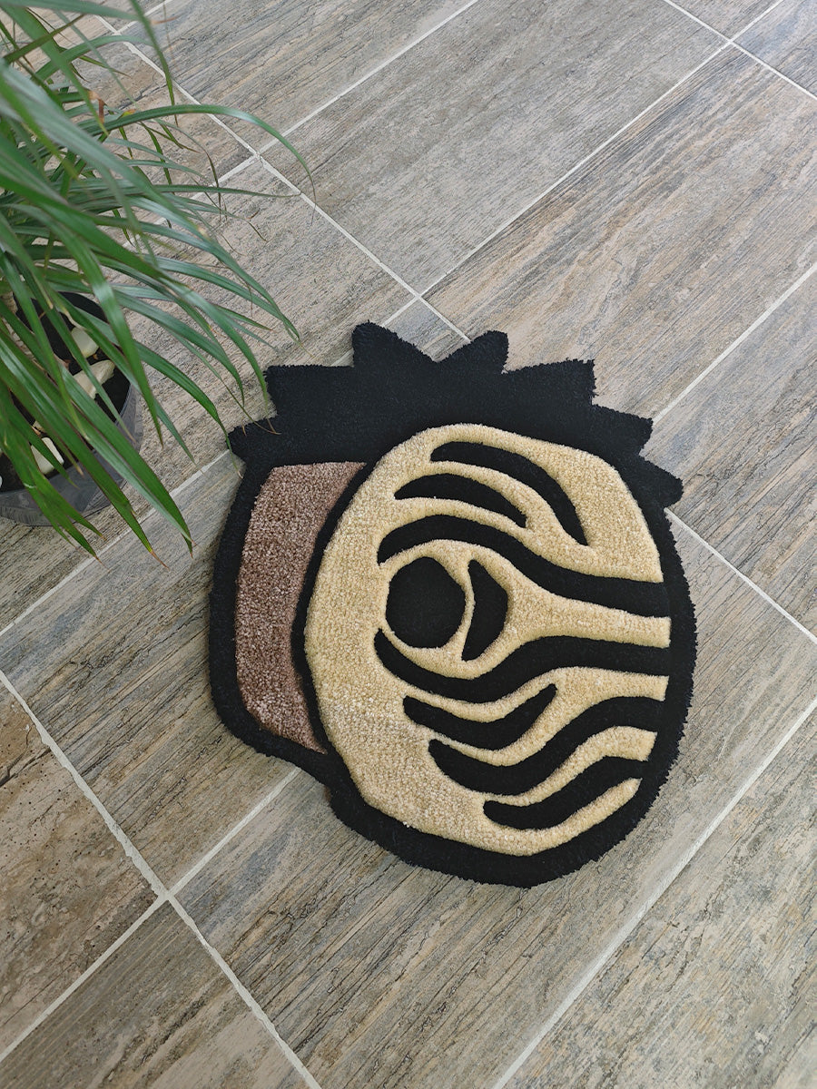 Obito Maskesi Halı - Obito Uchiha Naruto Tufting Halısı