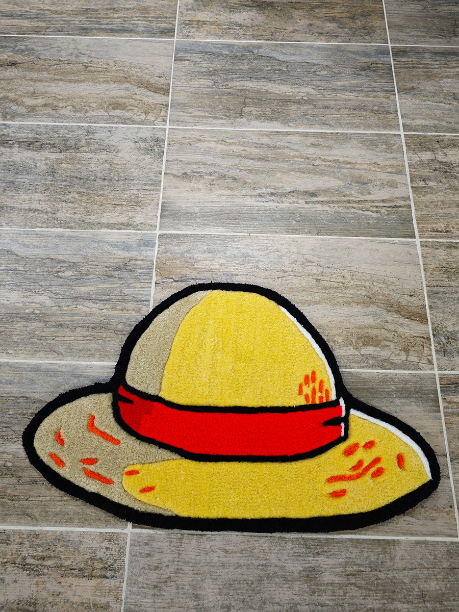 One Piece Halı Anime Luffy Şapkası Kilim Tufting Halısı