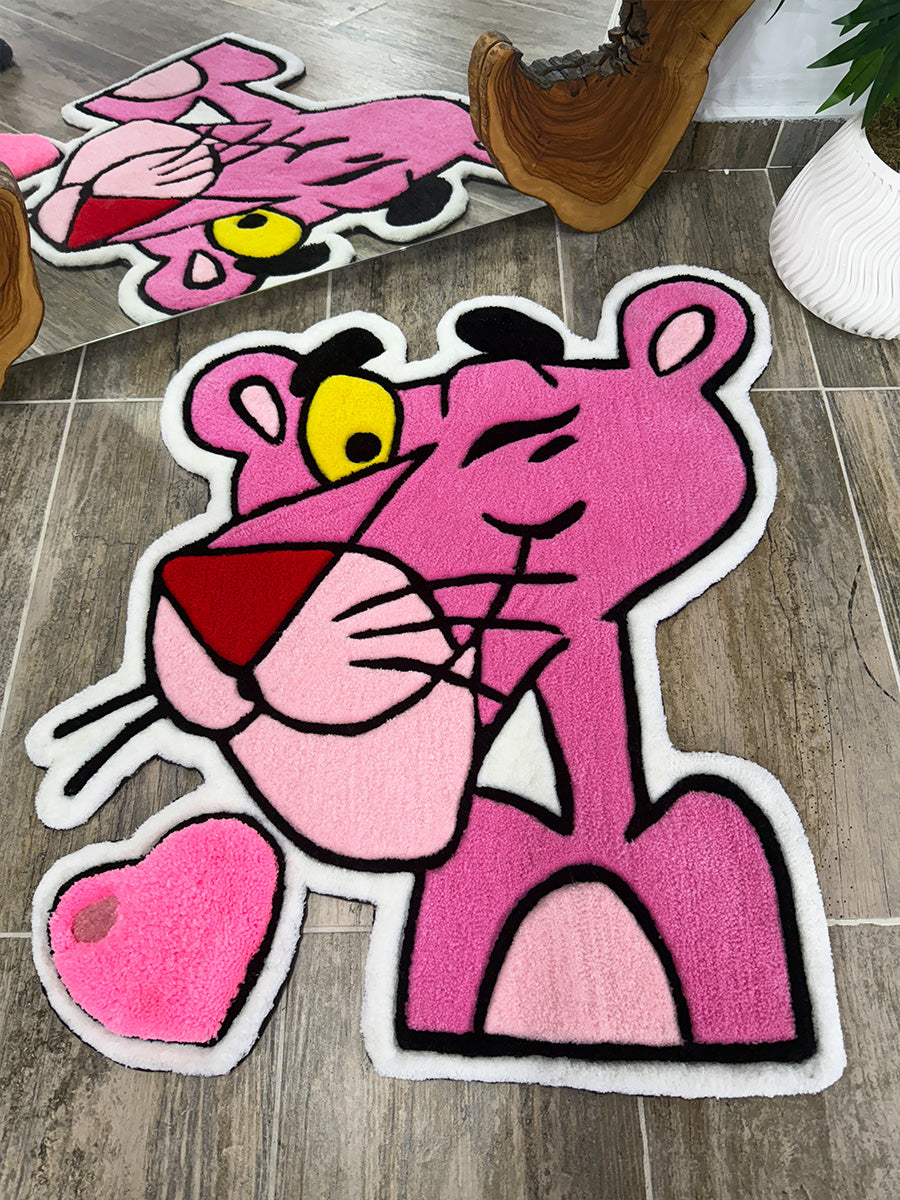Pembe Panter Halı Çocuk Odası Halısı Tufting Halısı