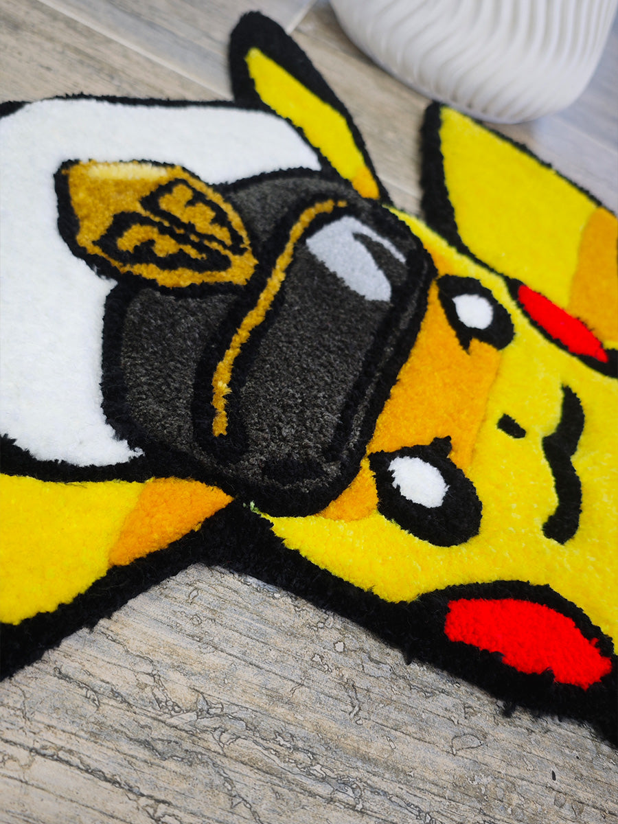Kaptan Pikachu Halı Pokemon Halı Pikachu Tufting Halısı