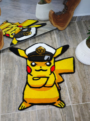 Kaptan Pikachu Halı Pokemon Halı Pikachu Tufting Halısı