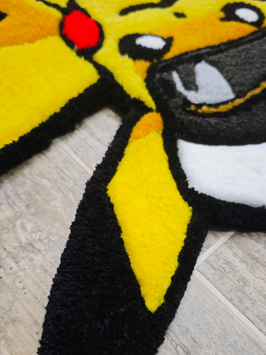 Kaptan Pikachu Halı Pokemon Halı Pikachu Tufting Halısı