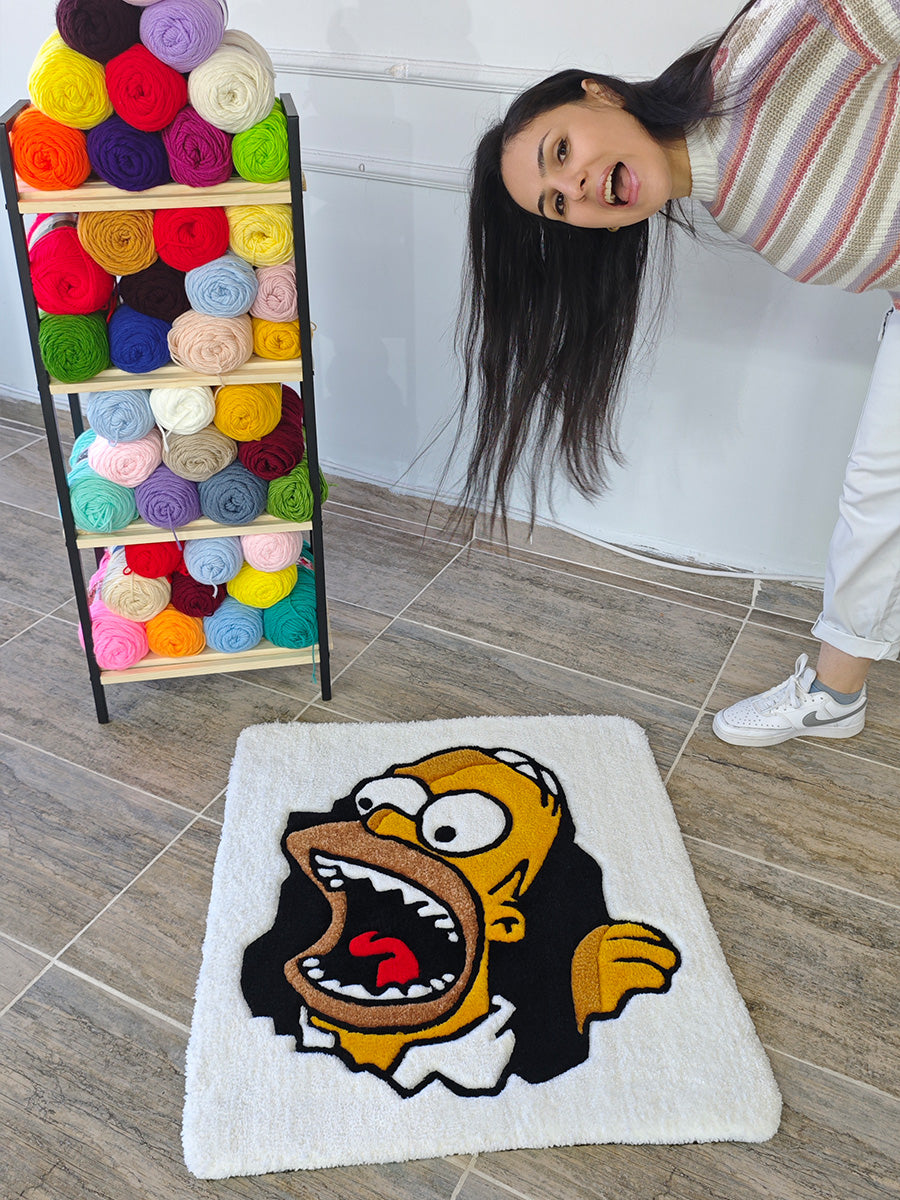 Simpsonlar Halısı - Çizgi Film Kilim Tufting Halı