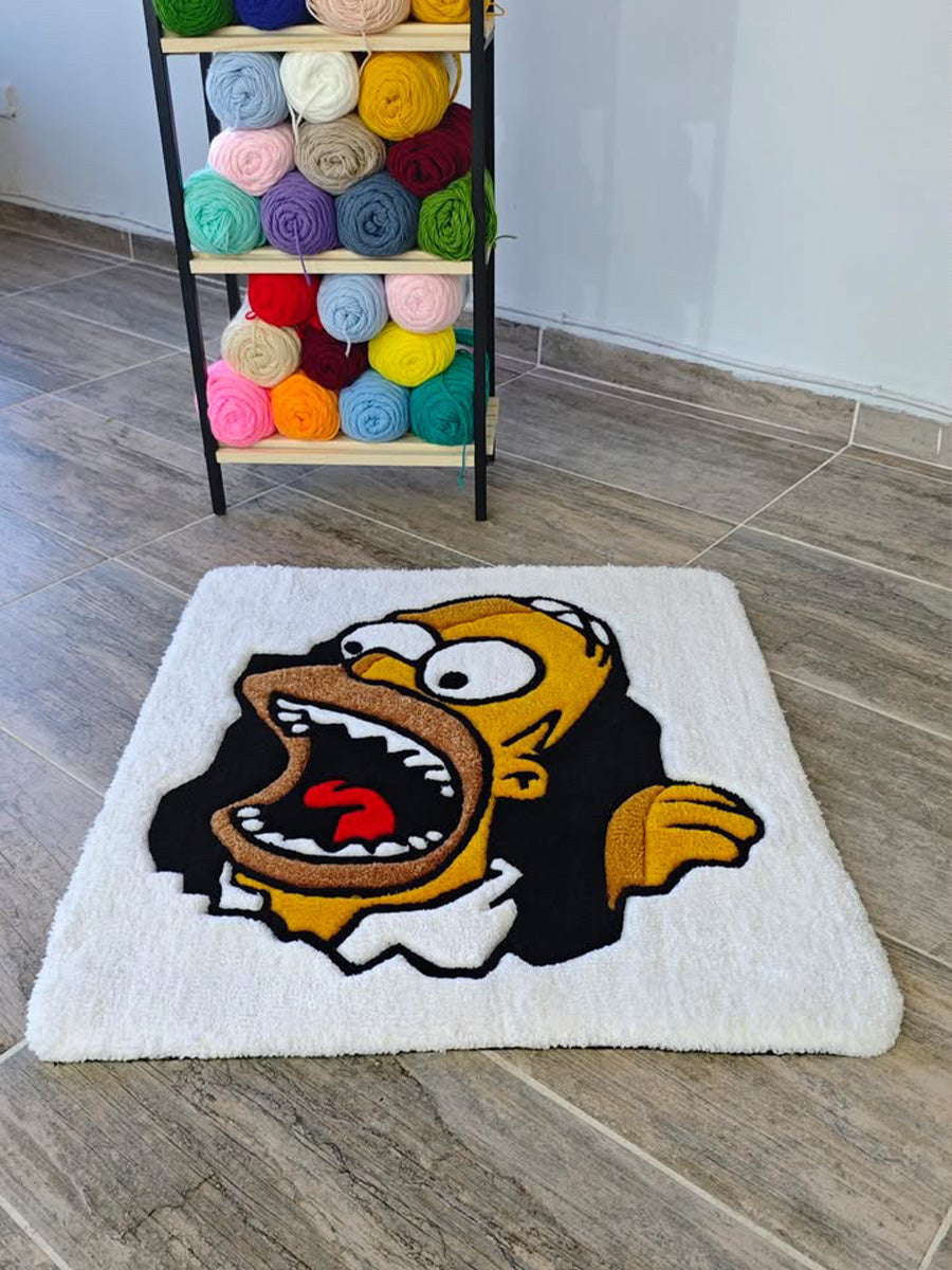 Simpsonlar Halısı - Çizgi Film Kilim Tufting Halı