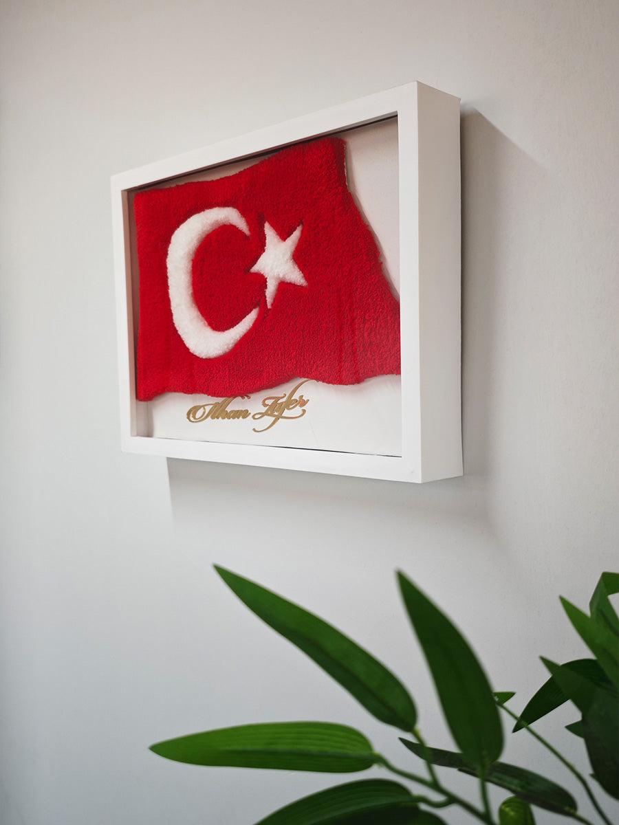 Türk Bayrağı Halı Dokuma Bayrak Tufting Halısı