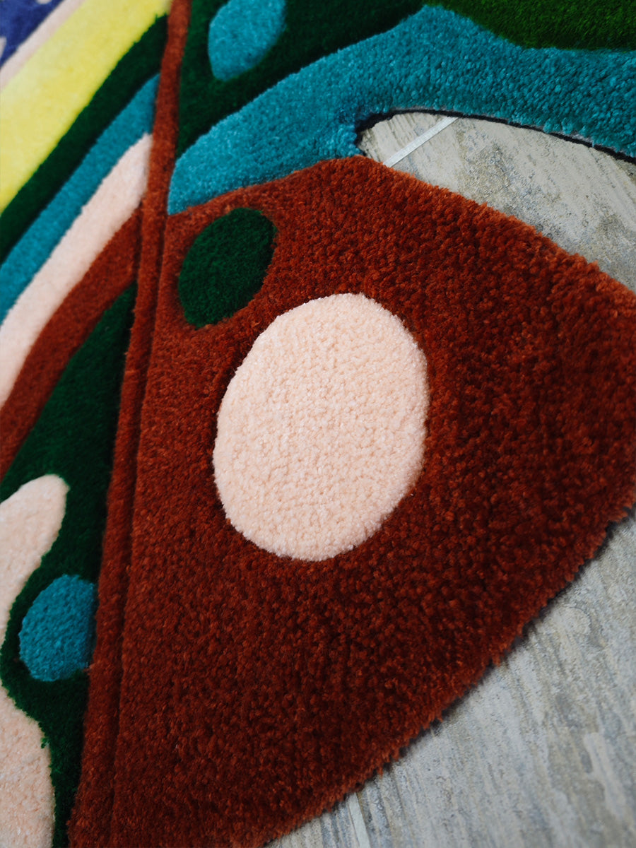 Yaprak Desenli Tufting Halısı Yaprak Halı Tufting Halı