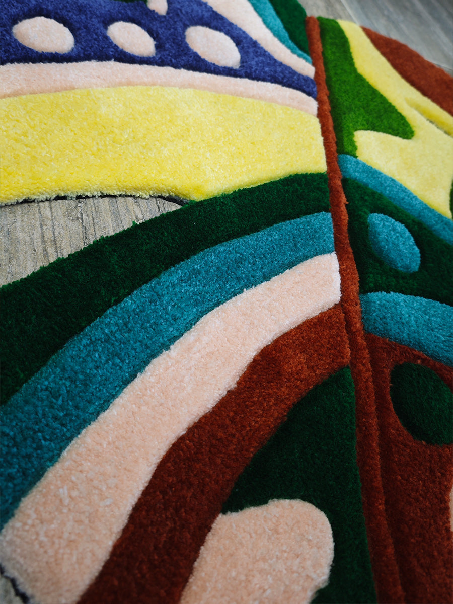 Yaprak Desenli Tufting Halısı Yaprak Halı Tufting Halı