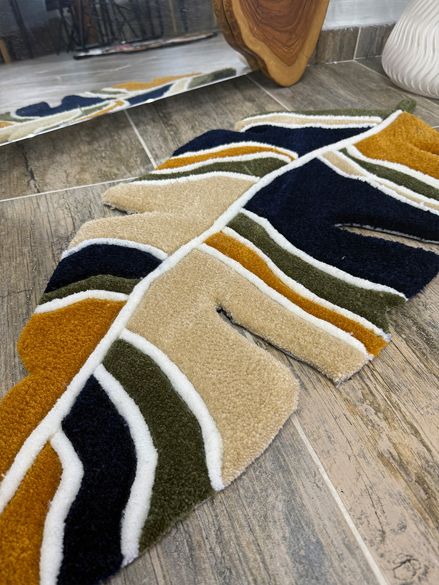 Yaprak Tufting Halısı Kilim Yaprak Halı Tufting Halı