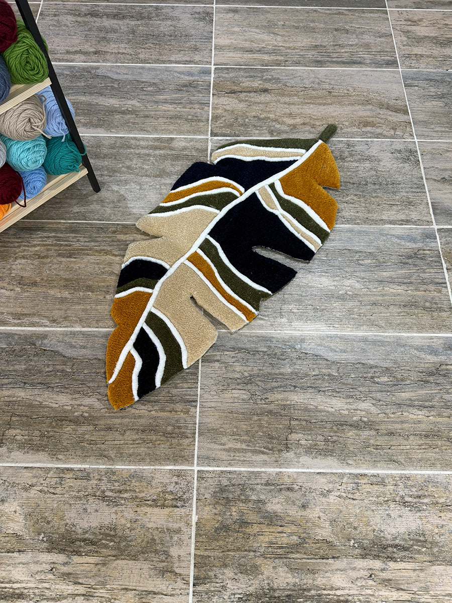 Yaprak Tufting Halısı Kilim Yaprak Halı Tufting Halı