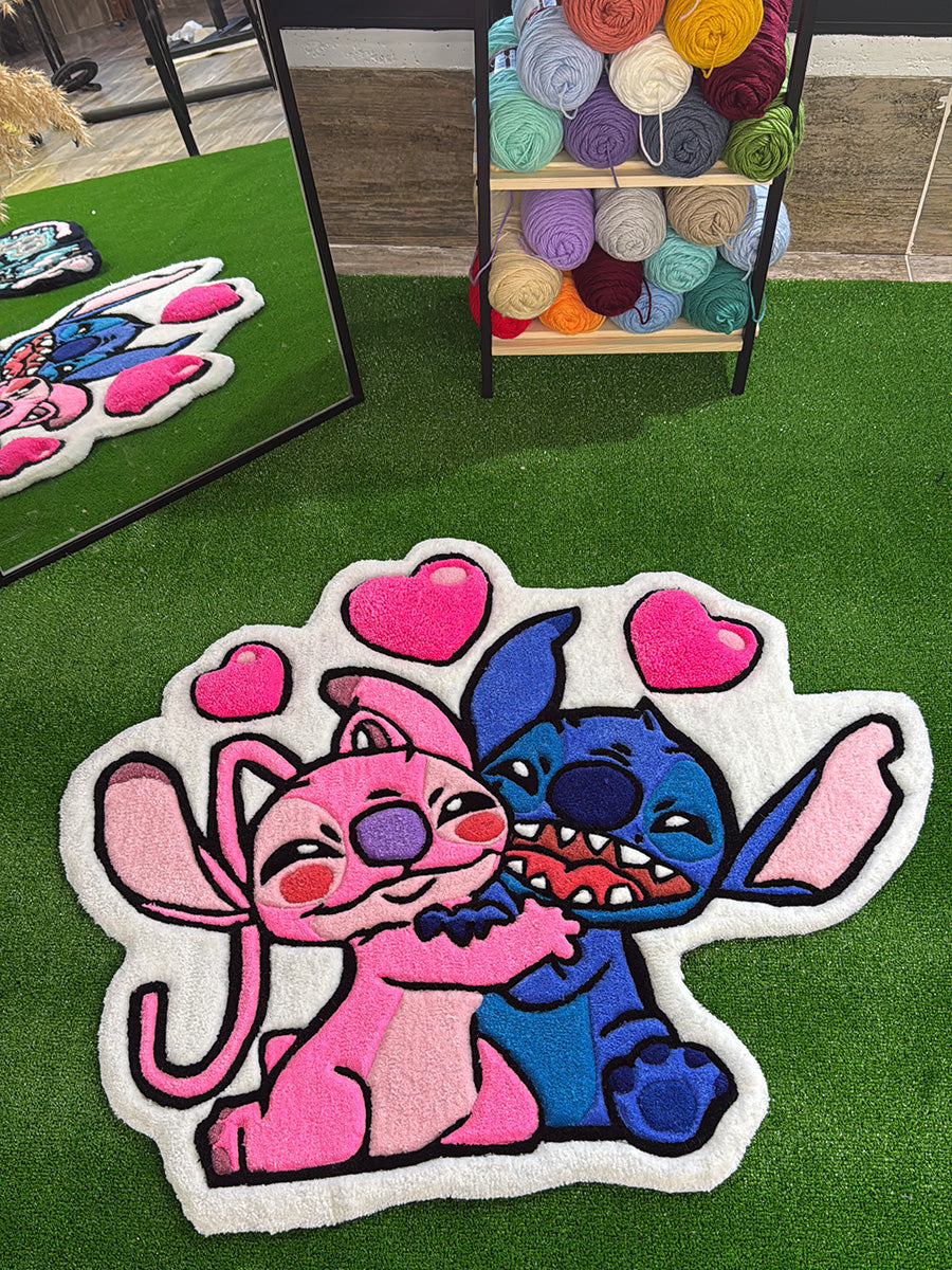 Angel Stitch Halısı Disney Çocuk Halısı Dekoratif Tufting Halı