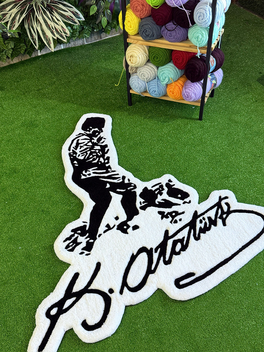 Atatürk Duvar Halısı Tufting Halı - Kemal Atatürk İmzası