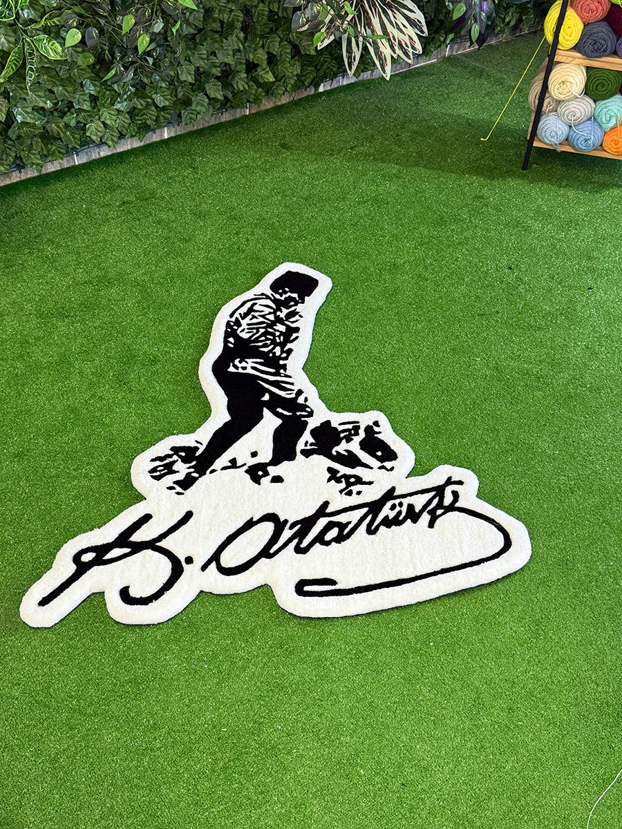 Atatürk Duvar Halısı Tufting Halı - Kemal Atatürk İmzası