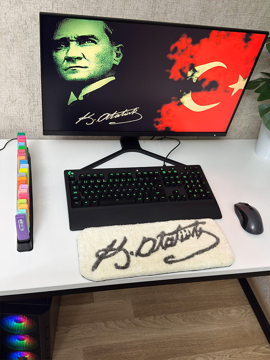 K. Atatürk İmza Edition | El Yapımı Tufting Klavye Pedi