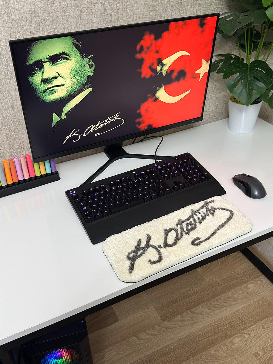K. Atatürk İmza Edition | El Yapımı Tufting Klavye Pedi