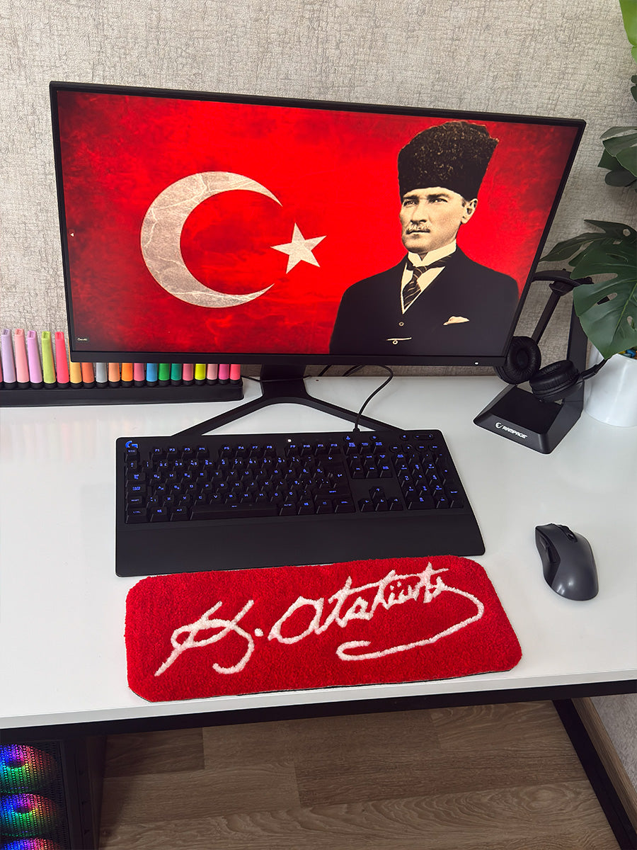 K. Atatürk İmza Edition | El Yapımı Tufting Klavye Pedi
