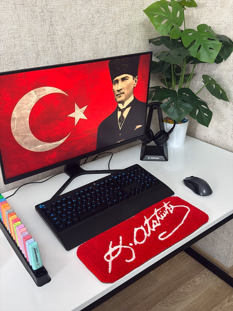K. Atatürk İmza Edition | El Yapımı Tufting Klavye Pedi