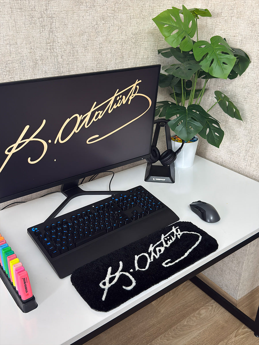 K. Atatürk İmza Edition | El Yapımı Tufting Klavye Pedi