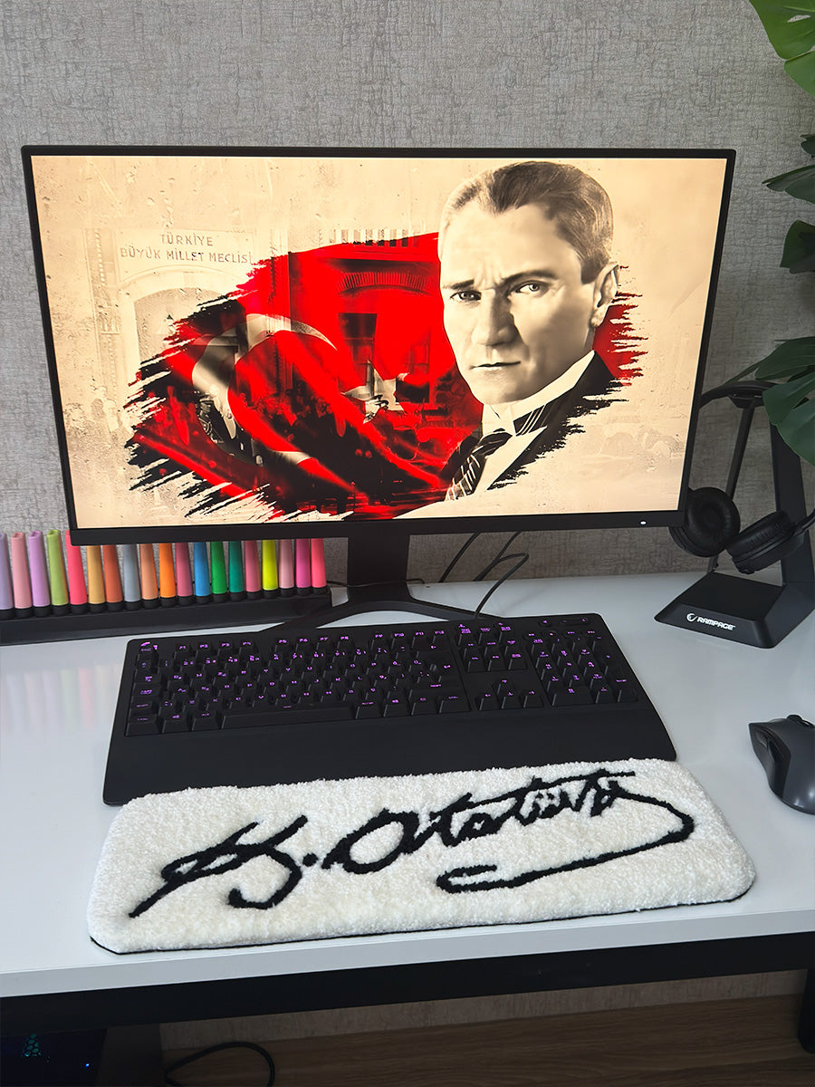 K. Atatürk İmza Edition | El Yapımı Tufting Klavye Pedi