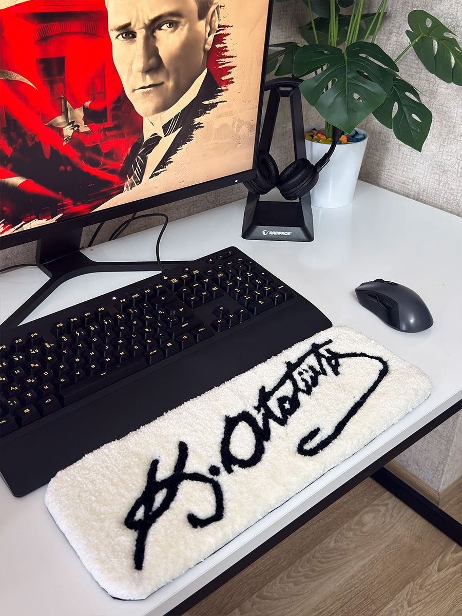 K. Atatürk İmza Edition | El Yapımı Tufting Klavye Pedi