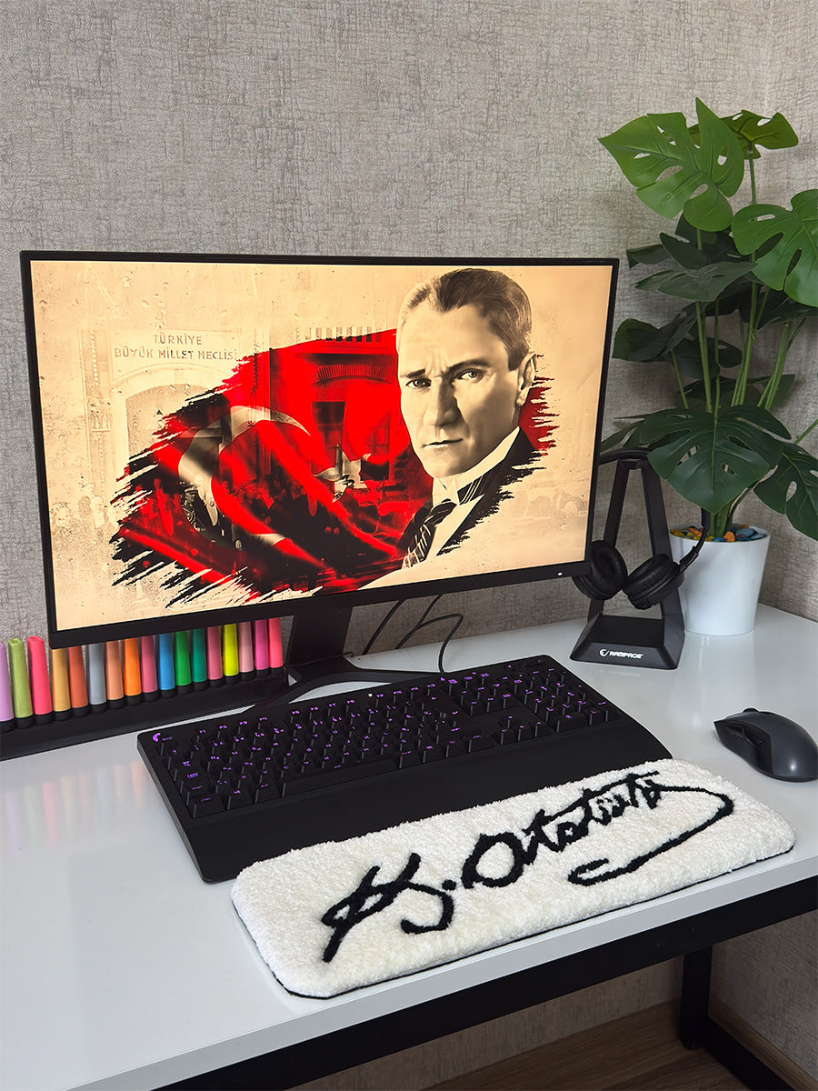 K. Atatürk İmza Edition | El Yapımı Tufting Klavye Pedi