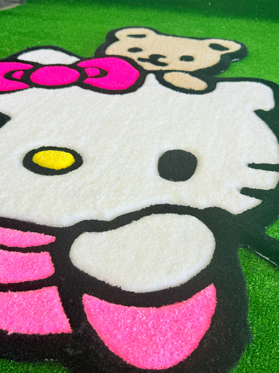 Hello Kitty Duvar Halısı Ayıcıklı Çocuk Halısı Tufting Halı