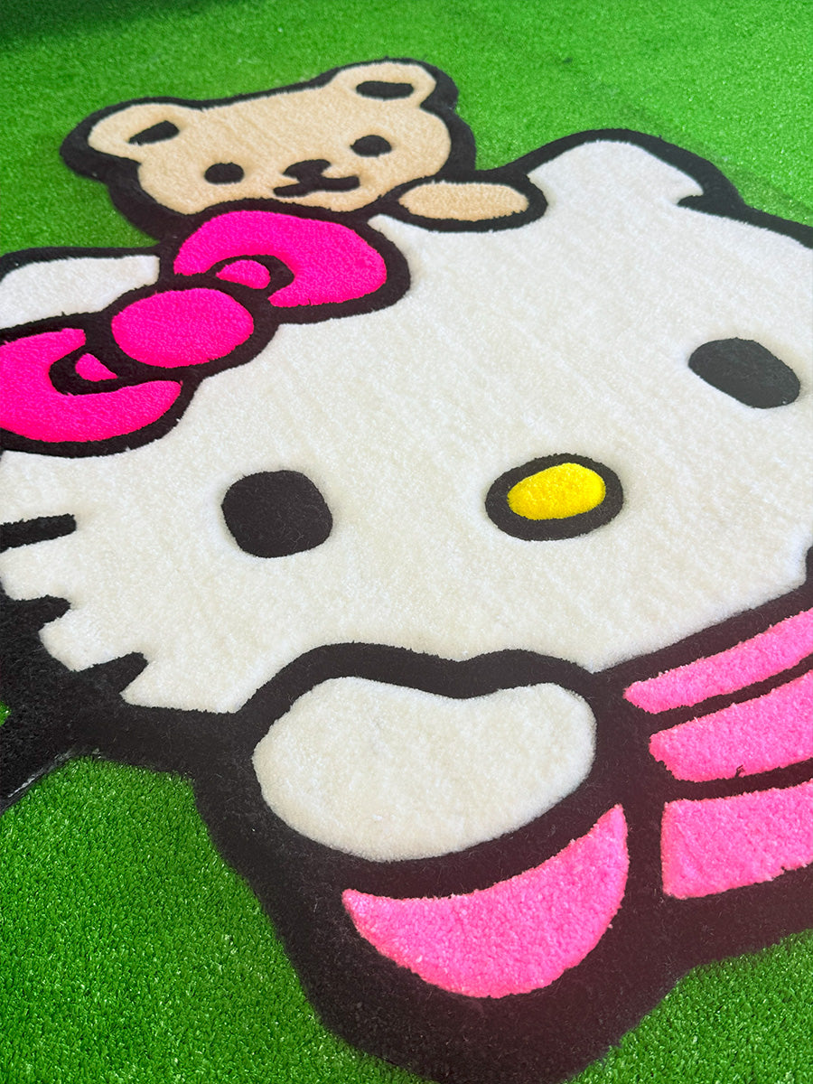 Hello Kitty Duvar Halısı Ayıcıklı Çocuk Halısı Tufting Halı