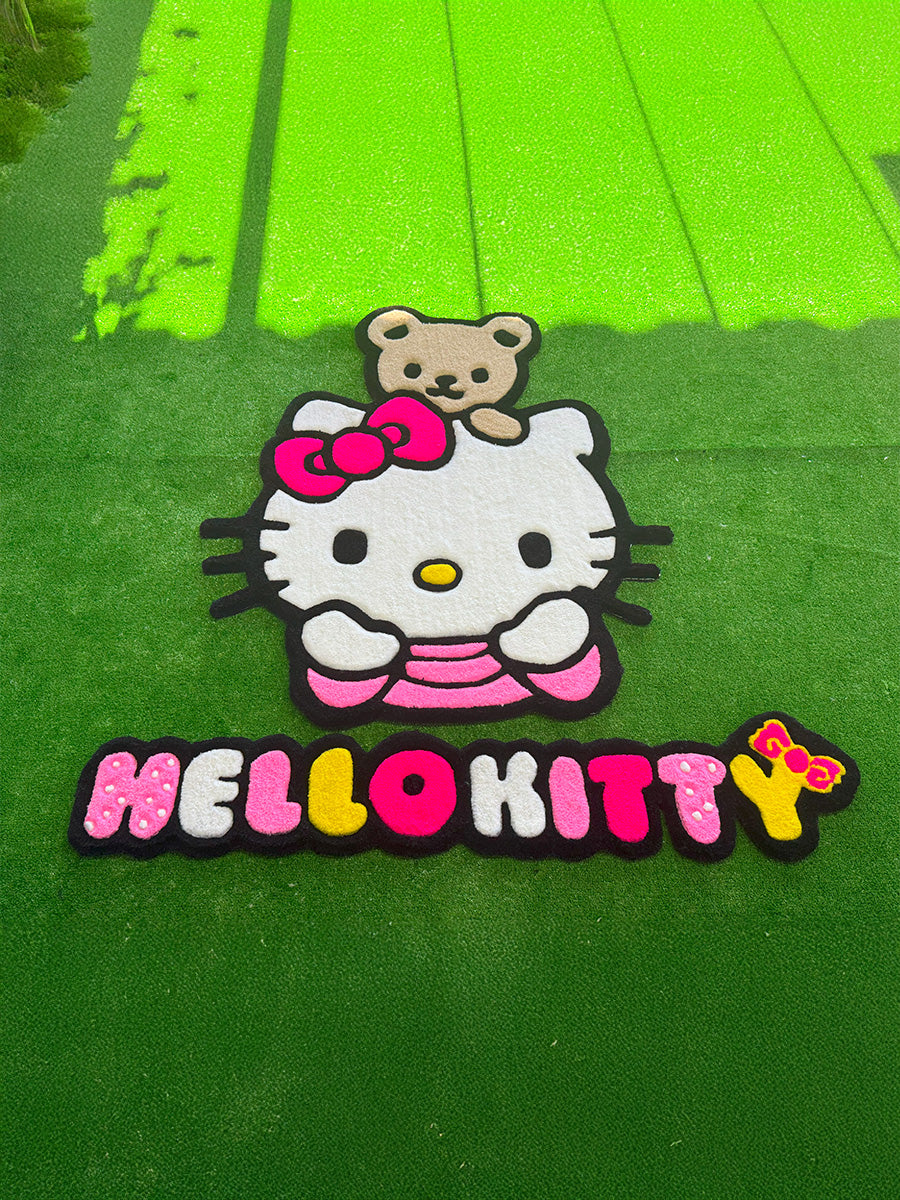 Hello Kitty Set Ayıcıklı Çocuk Halısı Tufting Halı 2'li