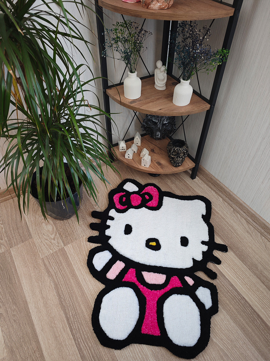 Hello Kitty Tufting Halısı Kilim Hello Kitty Çocuk Odası Halı