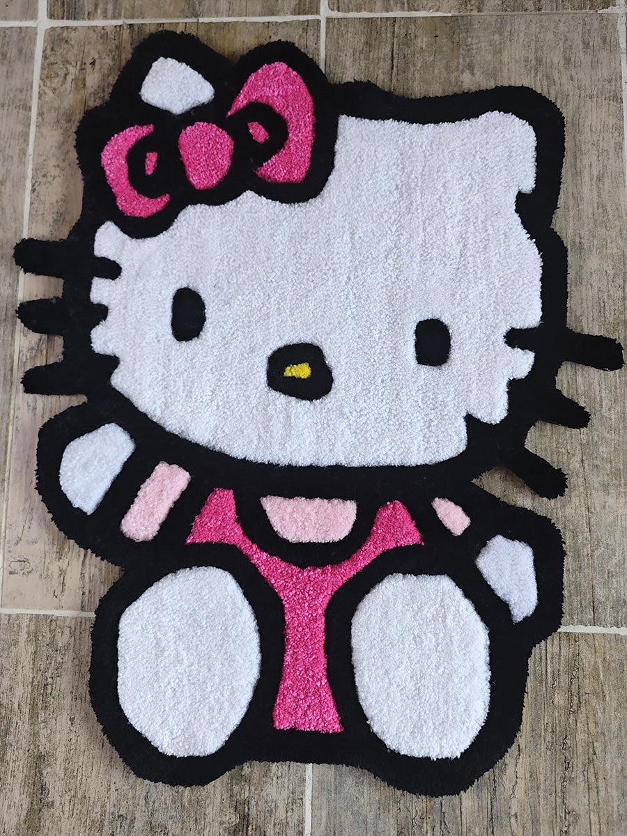 Hello Kitty Tufting Halısı Kilim Hello Kitty Çocuk Odası Halı