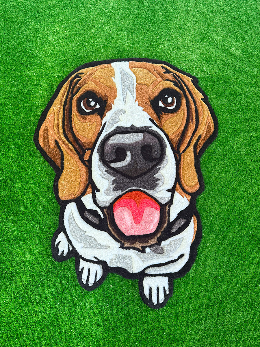 Köpek Desenli Halı Köpek Portre Halı Tufting Halısı