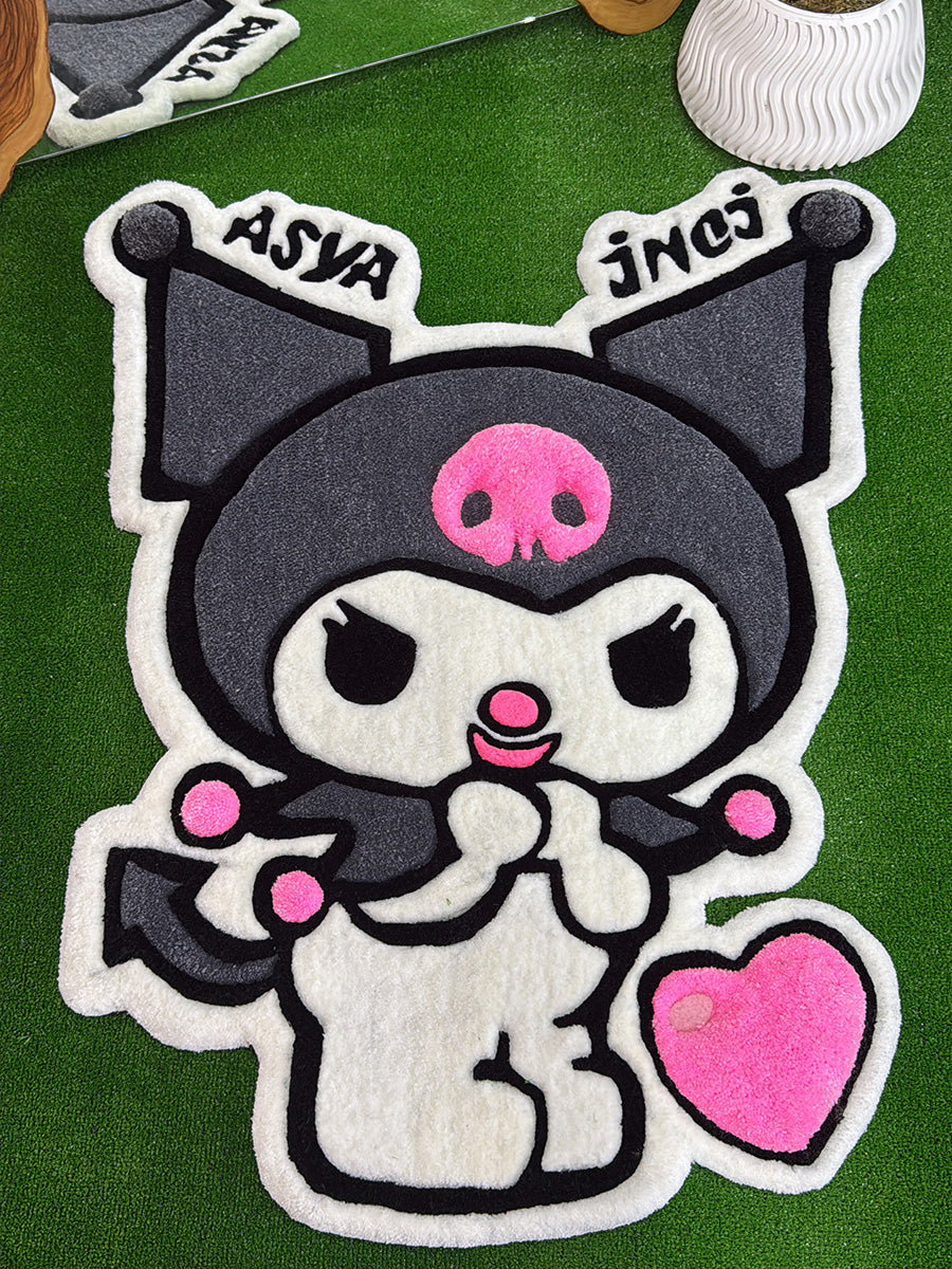 Kuromi Halısı Kuromi Desenli Çocuk Halısı Tufting Halı